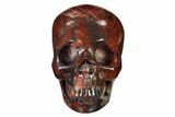 Realistic, Polished Red Picture Jasper Skull #150959-1